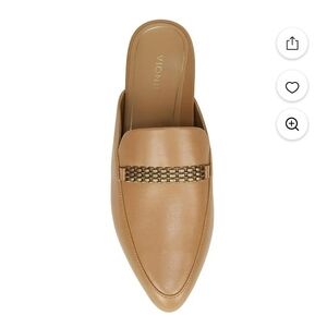 Tan Slip-On Loafers with Chain Detail